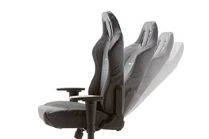 Robas Lund 62543NN4 DX Racer12 Gaming-/Büro-/Schreibtischstuhl, Chefsessel mit Armlehnen, Wide Serie, 69 x 127-134 x 76 cm, Gestell Alu, Bezug Kunstleder, schwarz - 2